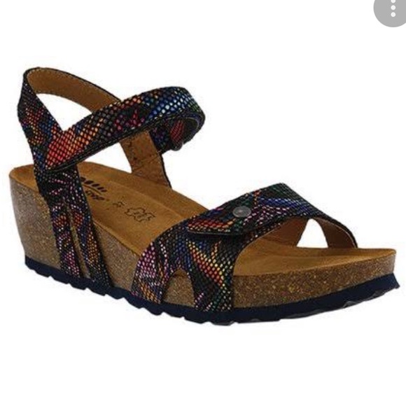 Like new Spring Step Charanga Wedge Sandals Multi color Leather - Picture 2 of 13